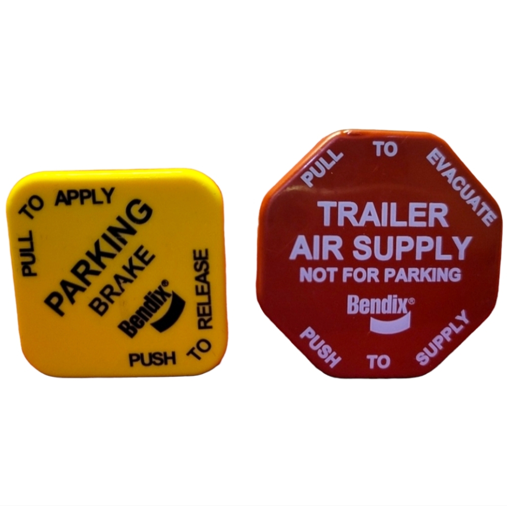 Bendix Screw On MV3 Modular Valves Tractor & Trailer Air Supply Knobs Red/Yellow